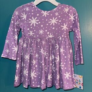 Purple Starry Kids Casual Dress